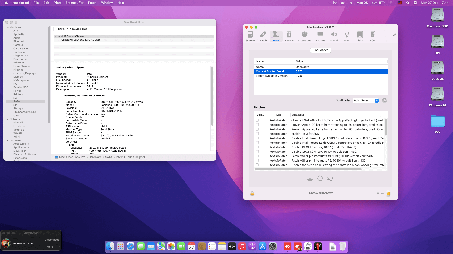 Lenovo Legion Y740 17IRHG [CoffeeLake   Intel UHD 630 + I2C]   OpenCore 8